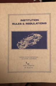 Rules and regulations, Alcatraz, repro, 24p