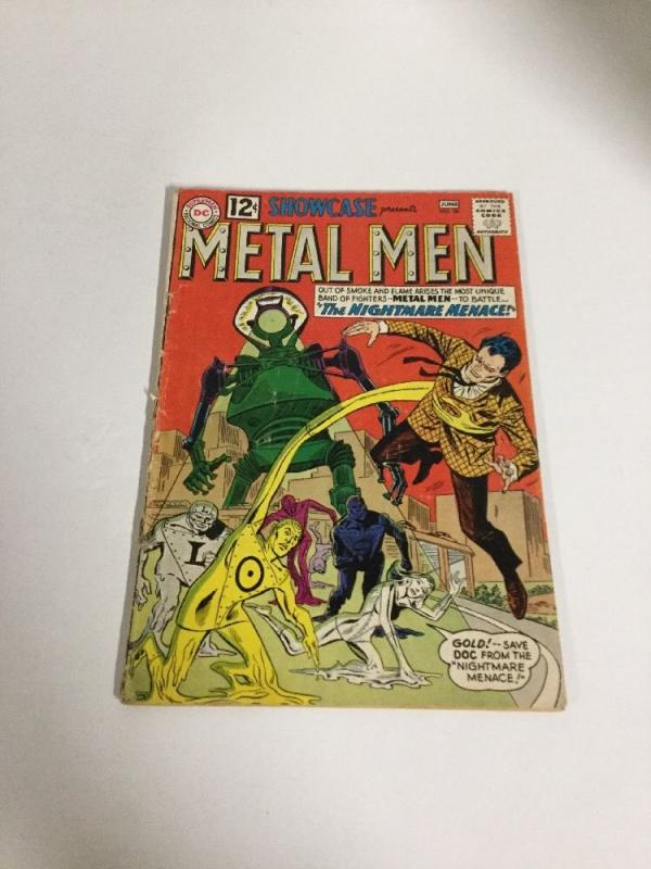 Showcase 38 Metal Men Gd+ Good+ 2.5 Bottom Staple Detached Silver Age