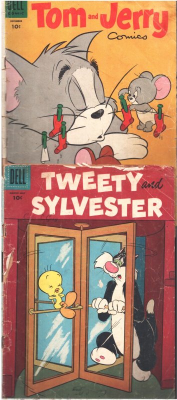 Bugs Bunny, Tom and Jerry, Three Stooges Comic Lot 1954-low grade reading copies