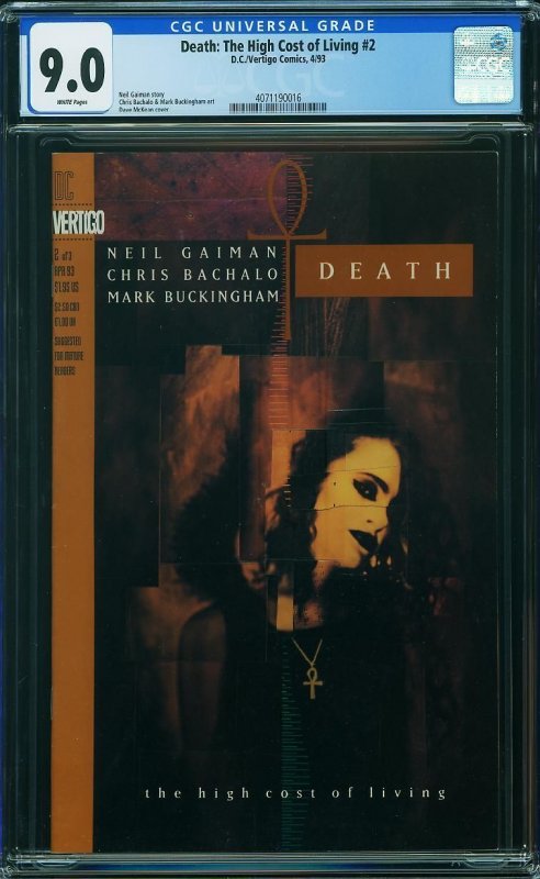Death: The High Cost of Living #2 (1993) CGC 9.0 VFNM