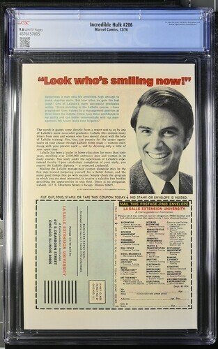 Incredible Hulk #206 1976 Marvel Comics CGC 9.6 White Pages 005