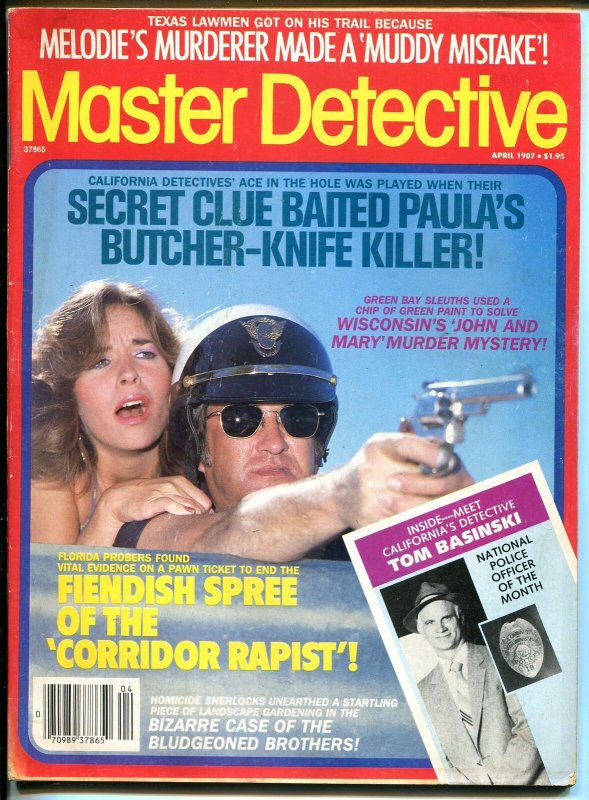Master Detective 4/1987- spicy babe-crime pulp thrills-bludgeoned brothers-VG
