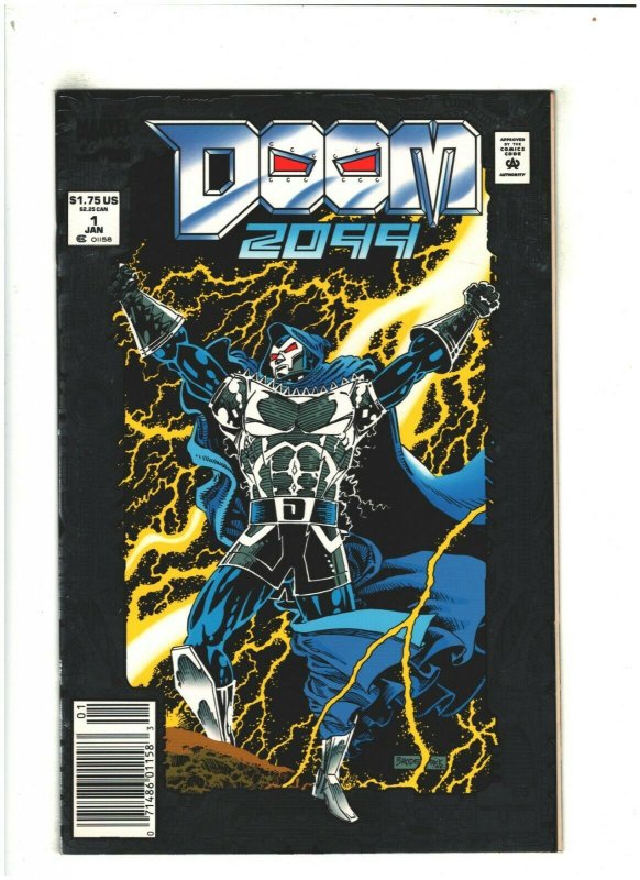 Doom 2099 #1 VF/NM 9.0 Newsstand Marvel 1993 Foil Cover