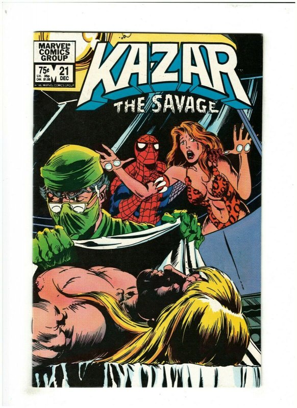 Ka-Zar The Savage #21 VF 8.0 Marvel 1982 Spider-man, vs. Kraven the Hunter 