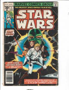 Star Wars # 1 VG Marvel Comic Book Jedi Skywalker Han Solo R2D2 C3PO Leiah RJ7
