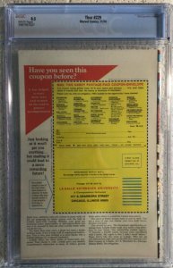 Marvel, Mighty Thor #229, CGC 8.5, White pages, First Wolverine in Advert, Look!