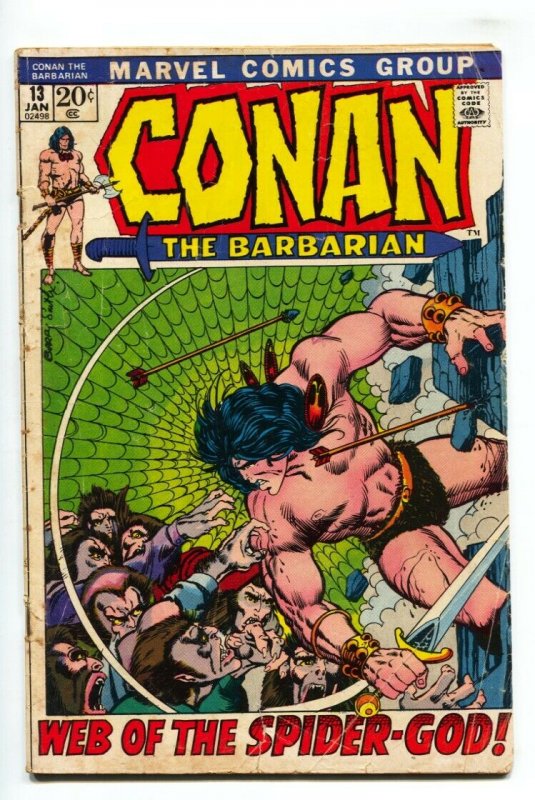 Conan The Barbarian #13 comic book 1972-  Barry Smith -Robert E Howard G