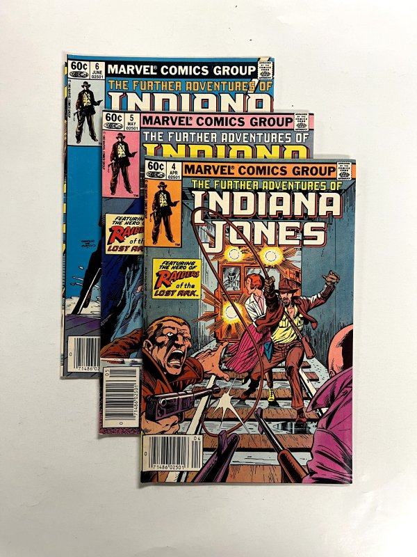 3 Indiana Jones Marvel Comic Books #4 5 6 Spiderman Iron-Man Thor Hulk 101 JS3