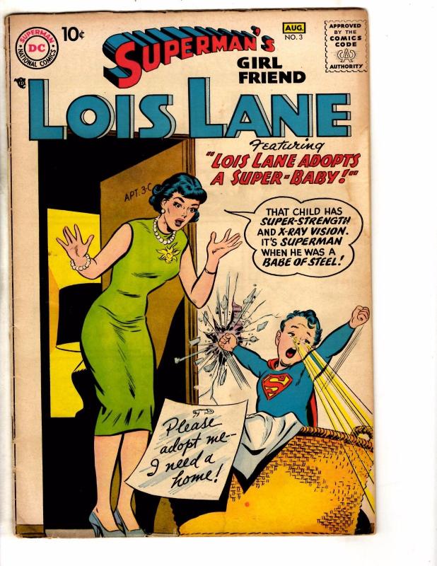 Superman's Girlfriend Lois Lane # 3 VG DC Comic Book Silver Age Superboy J241