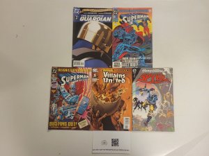 5 Comics #22 23 Man of Steel #2 Guardian #1 Villains United #1 Spyke 1 TJ27