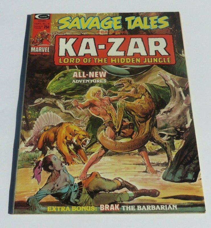 Savage Tales Ka-Zar #6 VF+ 8.5 Lord/Hidden Jungle Neal Adams Art Brak Barbarian