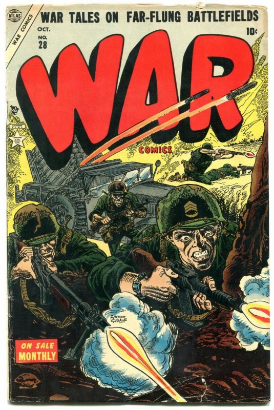 War Comics #28 1954- Atlas- Korean War King Richard- Hitler VG