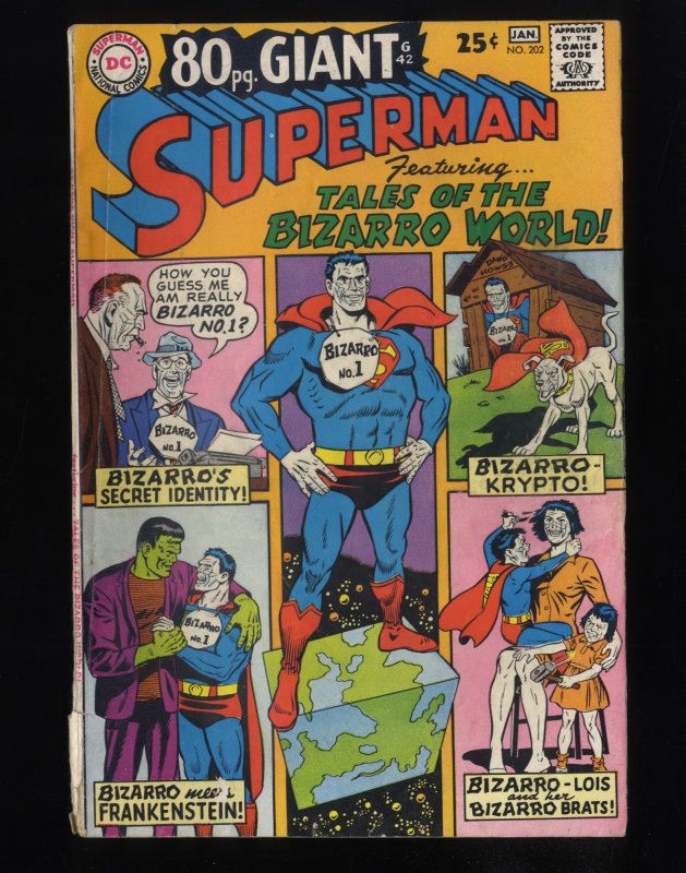 Superman #202 GD 2.0 80 Page Giant G-42!