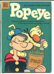 Popeye #57-1960-Dell-The Jeep-no cover price-VG