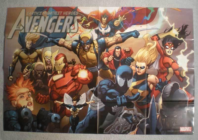 AVENGERS Promo Poster, THOR, WOLVERINE, 36x24, Unused, more in our store