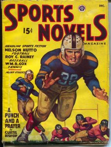 Sports Novels 12/1947-vintage football uniform-baseball-racing-Cunningham-VG+