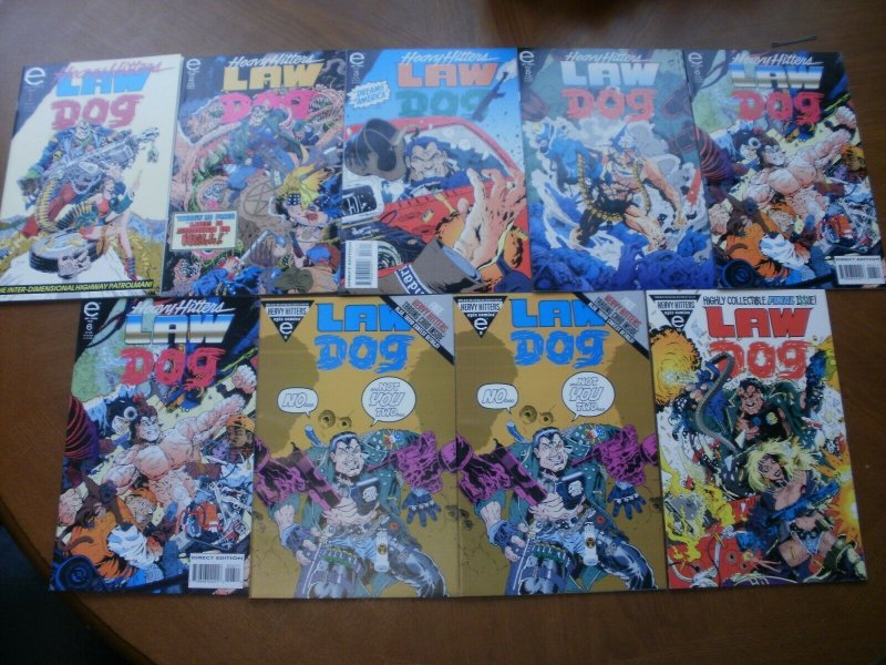 9 Epic Comics Heavy Hitters LAW DOG Comic 1 2 3 5 6 (x2) 8 (x2) 10