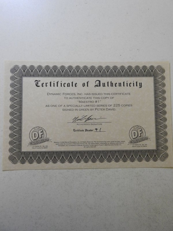 Maestro #1 (2020) VF+ Condition! Signed w/ COA!