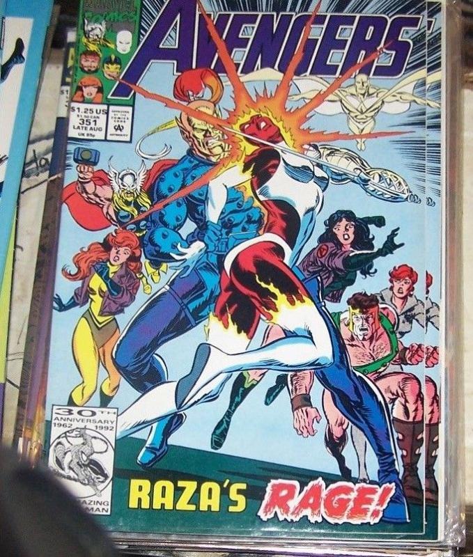 Avengers #351 (Aug 1992, Marvel) raza's rage star jammers ms marvel/binary 