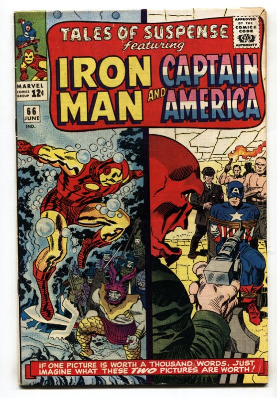 TALES OF SUSPENSE #66 1965-ORIGIN OF RED SKULL-IRON MAN FN+