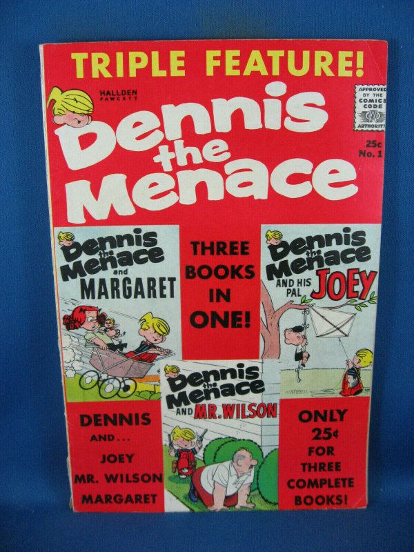 DENNIS THE MENACE TRIPLE FEATURE 1 VG F 1961