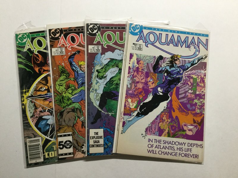 Aquaman 1 2 3 4 Lot Run Set Mini Series Very Fine Vf 8.0 Dc Comics