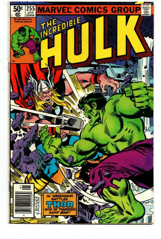 Incredible Hulk #255 newsstand - vs Thor - 1981 - VF/NM