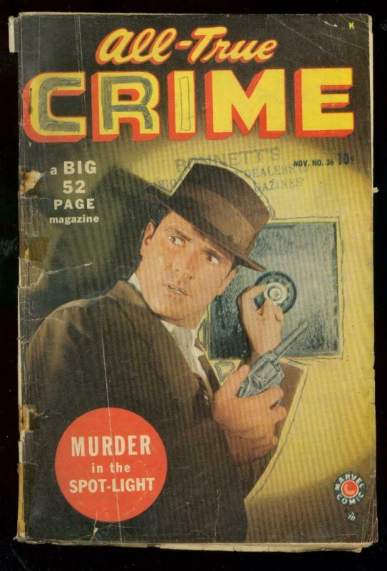 ALL-TRUE CRIME #36 1949-MARVEL COMICS-MURDER SPOTLIGHT FR/G