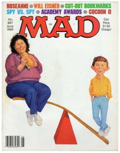 ORIGINAL Vintage 1989 Mad Magazine #287 Roseanne Barr Cocoon II Spy vs Spy