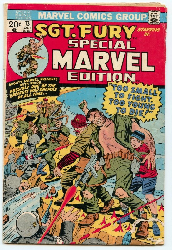 Special Marvel Edition 13 Oct 1973 VG- (3.5)