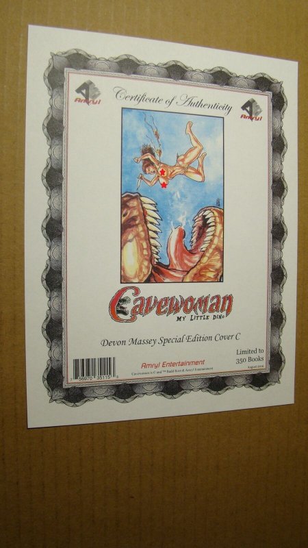 CAVEWOMAN MY LITTLE DINO 1 *NM/MT 9.8* LTD 350 COVER C DEVON MASSEY ART