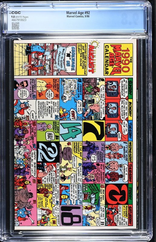 Marvel Age #92 (9/90) Graded CGC 9.8