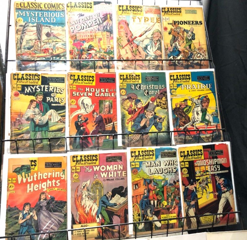 CLASSIC COMICS/ ILLUSTRATED 24 diff low grade, low HRNs amazing collection