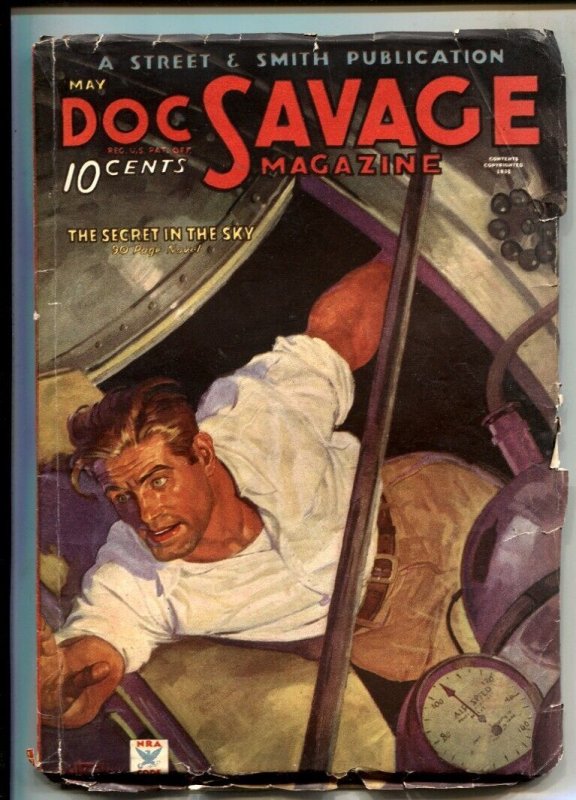 Doc Savage Pulp May 1935- The Secret In The Sky VG+