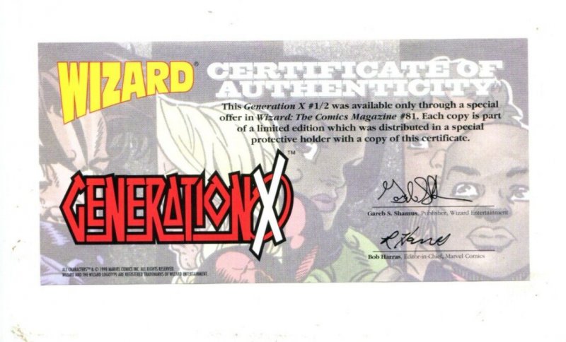 Generation X #1/2 - Wizard Edition with COA (8.5/9.0) 1998