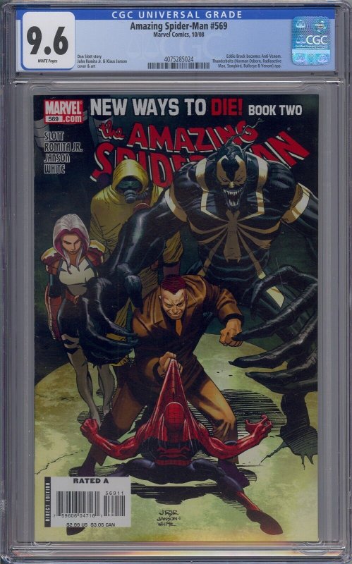 AMAZING SPIDER-MAN #569 CGC 9.6 EDDIE BROCK BECOMES ANTI-VENOM