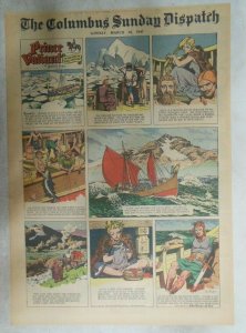 Prince Valiant Sunday Page by Hal Foster from 3/16/1947 Tabloid Page Size !