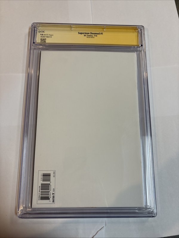Superman Doomed (2014) # 1 (CGC 9.8 SS) Sketch Scott Lobdell • Doom •• FF