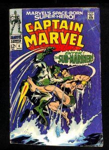 Captain Marvel (1968) #4 Sub-Mariner!