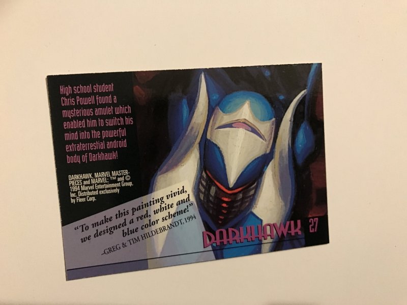 DARKHAWK #27 card : 1994 Marvel Masterpieces, NM; Hilderbrandt art