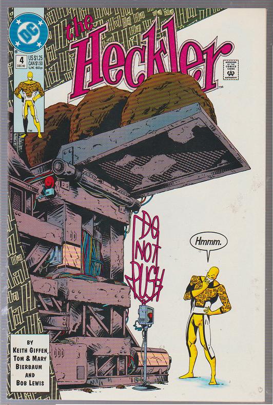 THE HECKLER #4 - BAGGED AND BOARDED - DC COMIC 1992