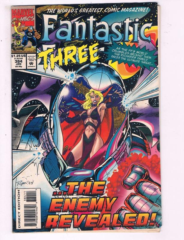 Fantastic Four #384 VF Marvel Comics The Enemy Revealed Comic Book 94 DE11