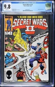Secret Wars II #4 1985 Marvel Comics CGC 9.8 1st Kurse White Pages 011