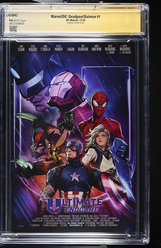 DEADPOOL BATMAN #1 STEGMAN VAR GREG CAPULLO/ZEB WELLS 2x SIGNED CGC SS 9.8 NM