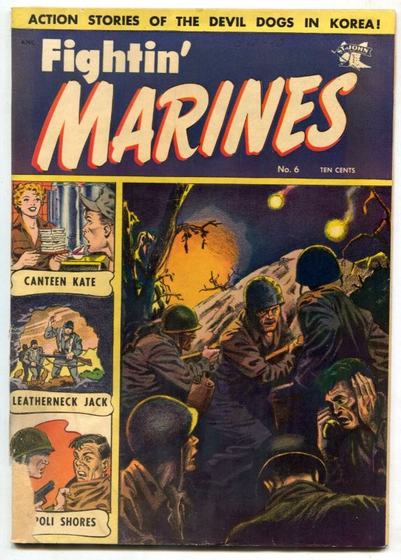 Fightin' Marines #6 1952-St John-Matt Baker-Canteen Kate- G