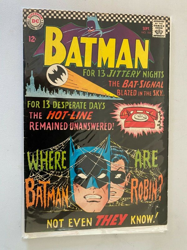 Batman #184 3.0 GD VG subscription fold (1966)