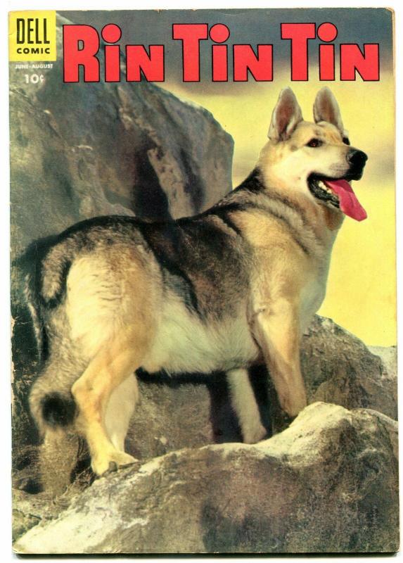 Rin Tin Tin #9 1955-Dell-photo cover- German Shepherd- VG