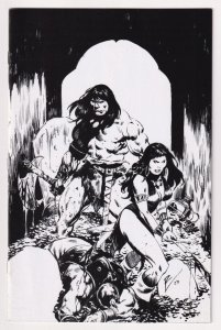 Conan The Barbarian #17 De La Torre FOC B&W Virgin Variant (Titan, 2024) VF/NM