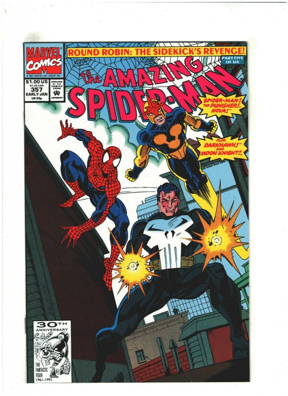 Amazing Spider-man #357 NM- 9.2 Marvel Comics Punisher & Moon Knight app.