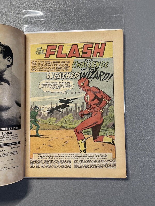 The Flash #110 1st Appearance And Origin Kid Flash Wally West VG 4.0
